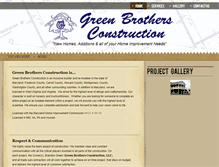 Tablet Screenshot of greenbrosconstruction.com